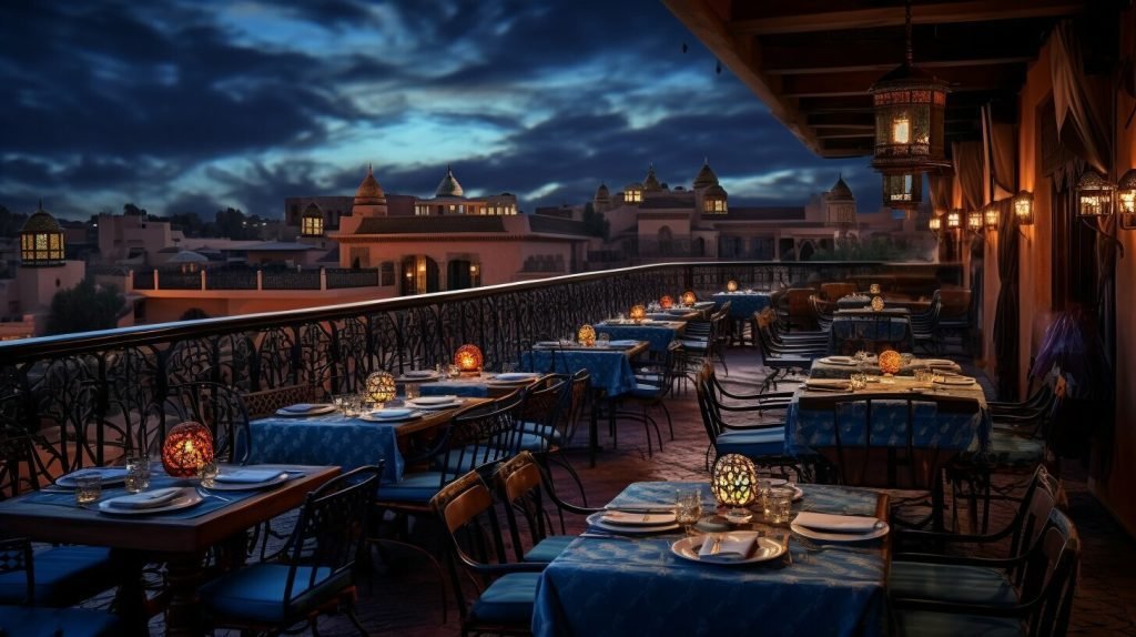 rooftop restaurant in Marrakech