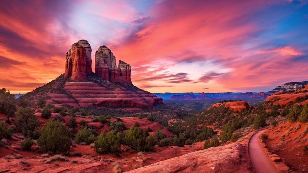 sunset at Cathedral Rock