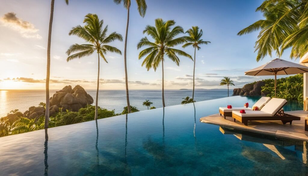 infinity pool in Fiji